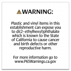 Warning Sign: Plastic and Vinyl