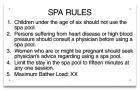 Washington Spa Rules Sign