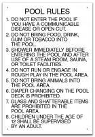 Wisconsin Pool Rules Sign