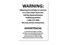 Human Trafficking Signs