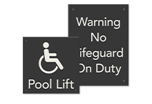 pool/spa signs