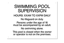 Pool/Spa Signs