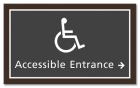 Accessible Entrance Sign w/ISA Symbol & Right Arrow