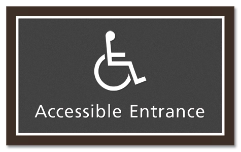 Accessible Entrance Sign w/ISA Symbol
