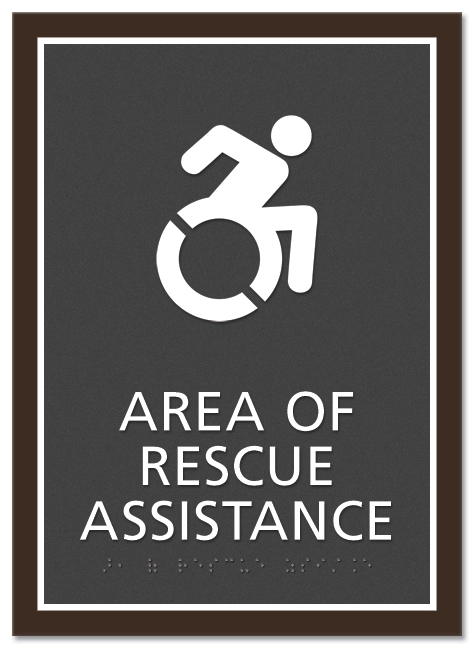 Area of Rescue Assistance Sign - NYC Compliant