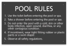 Arizona Pool and Spa Rules Sign