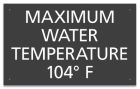Arkansas Spa Water Temperature Sign