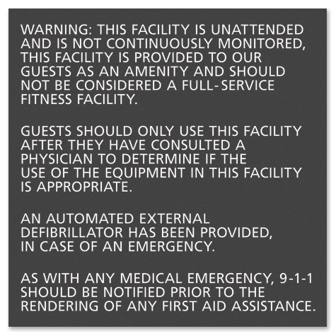Automated External Defibrillator Sign