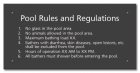 Baldwin County, Alabama Pool Rules Sign