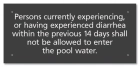California Diarrhea Pool Sign