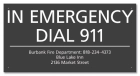 California In Emergency Dial 911 Sign