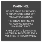 Colorado Alcohol Fine Warning Sign