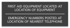 Delaware First Aid and Emergency Phone Location Sign