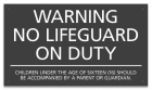 Delaware No Lifeguard On Duty Sign