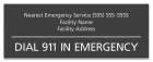 Delaware Pool Emergency Phone Sign