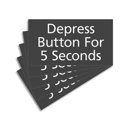Depress Button Sign - 5 Pack