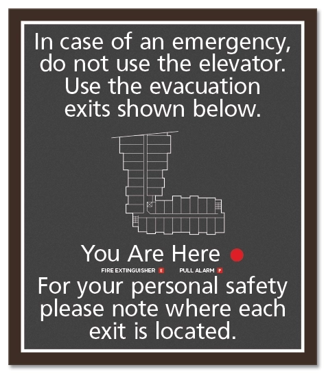 Elevator Evacuation Map (Evacuation Exits)