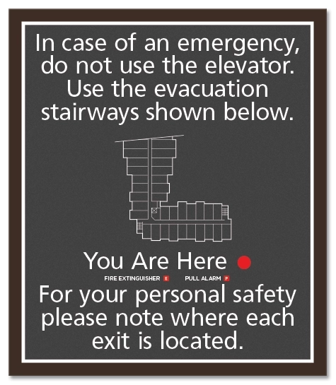 Elevator Evacuation Map (Evacuation Stairways)