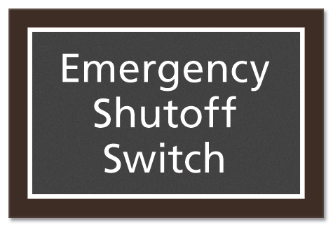 Emergency Shutoff Switch Sign