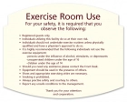 Exercise Room Rules