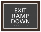"Exit Ramp Down" Egress Sign - CA Compliant