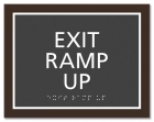 "Exit Ramp Up" Egress Sign - CA Compliant