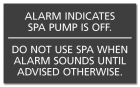 Florida Spa Alarm Rules Sign