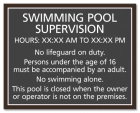 Front Desk Pool Supervision Sign - NJ Compliant