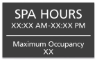 Georgia Spa Hours and Occupancy Sign