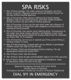 Georgia Spa Risks Sign