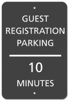 Guest Registration Parking Sign