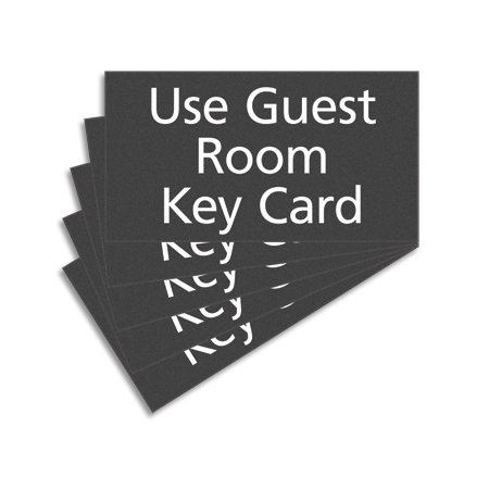 Guest Room Key Card Sign - 5 Pack