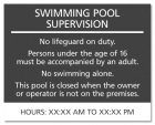 Guest Room Pool Supervision Sign - NJ Compliant