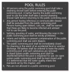 Hawaii Pool Rules Sign