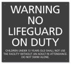 Idaho No Lifeguard Warning Sign