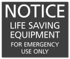 Illinois Life Saving Equipment Sign