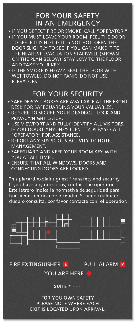 In-Room Evacuation Plans
