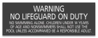 Indiana No Lifeguard on Duty Sign