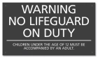 Iowa No Lifeguard On Duty Sign