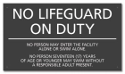 Kentucky No Lifeguard On Duty Sign