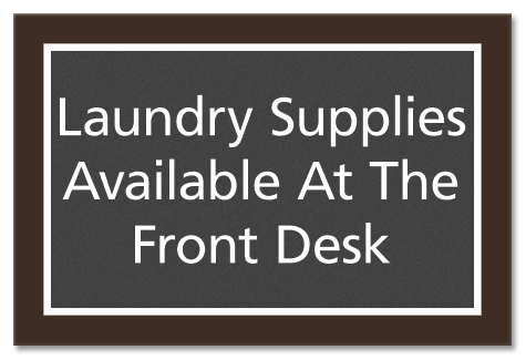 Laundry Supplies Available...