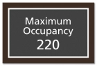 Maximum Occupancy Sign