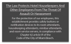 Miami Beach, FL: Housekeeper Protection Notice - Acrylic - 4 Pk