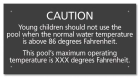 Michigan Pool Temperature Caution Sign