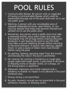 Minnesota Pool Rules Sign