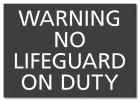Missouri No Lifeguard Sign