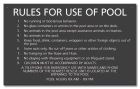 Mobile County, Alabama Pool Rules Sign