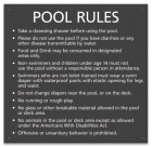 Montana Pool Rules Sign
