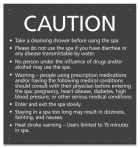 Montana Spa Rules Sign