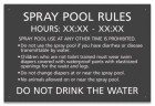 Montana Spray Pool Rules Sign